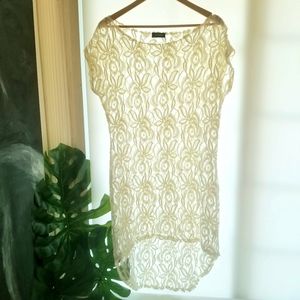 Lace Coverup in Cream by Colette. Large